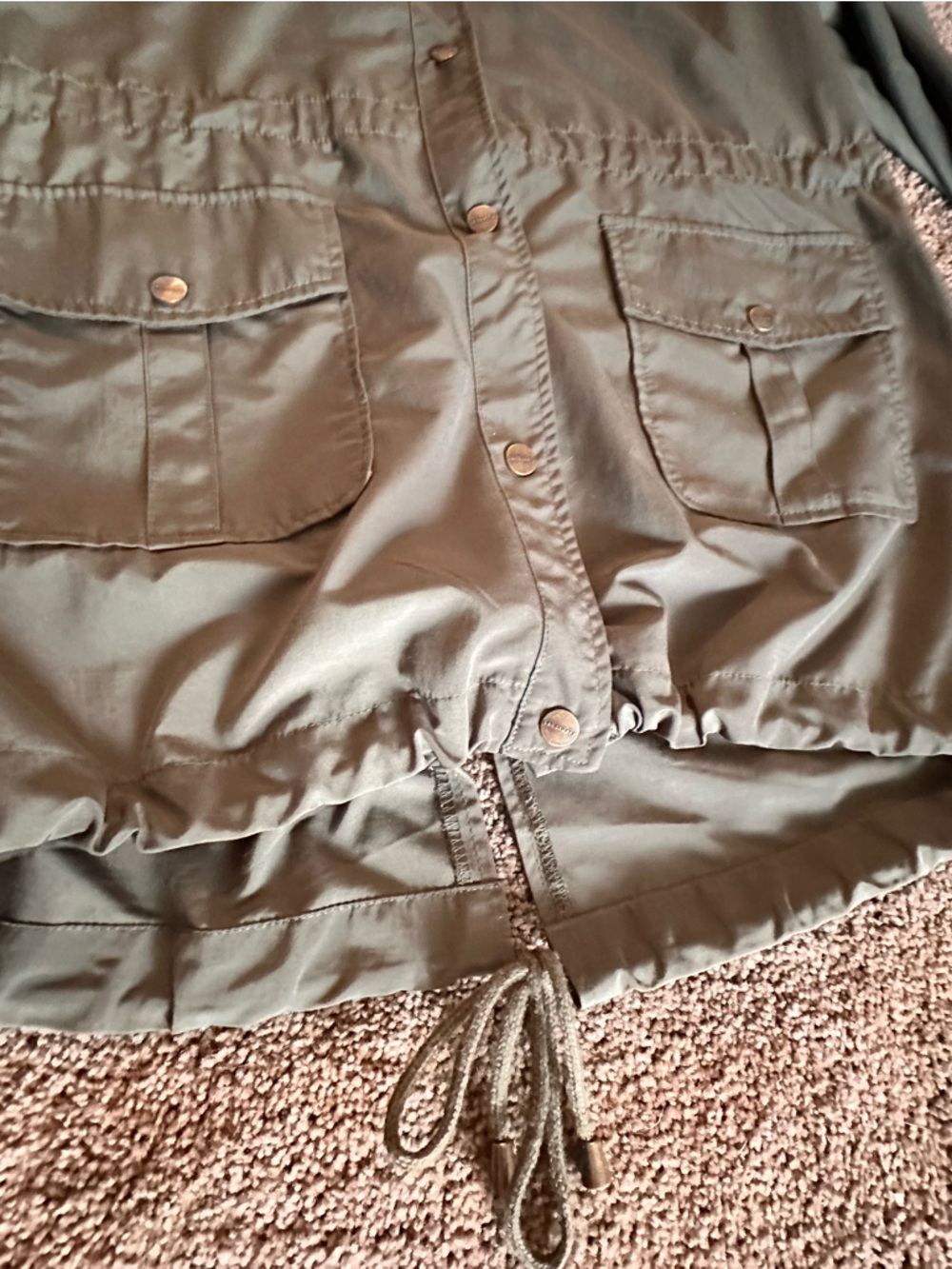 Sanctuary Olive Green Military Cargo Utility Jacket - Size Large - Picture 2 of 4